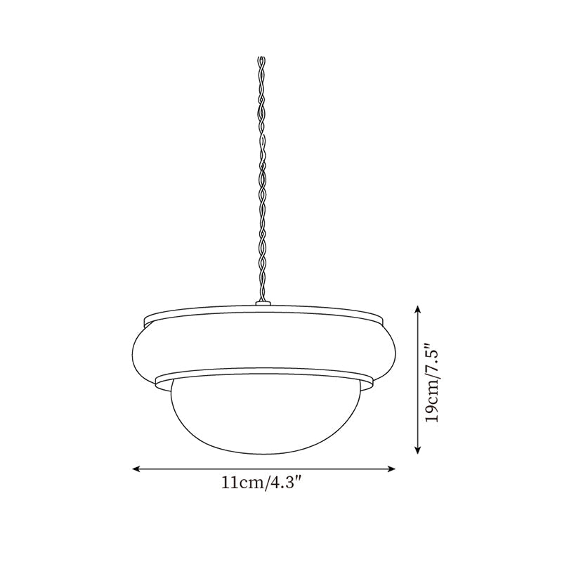 Quillon Wood Ring Pendant Lamp - Lamp Copper