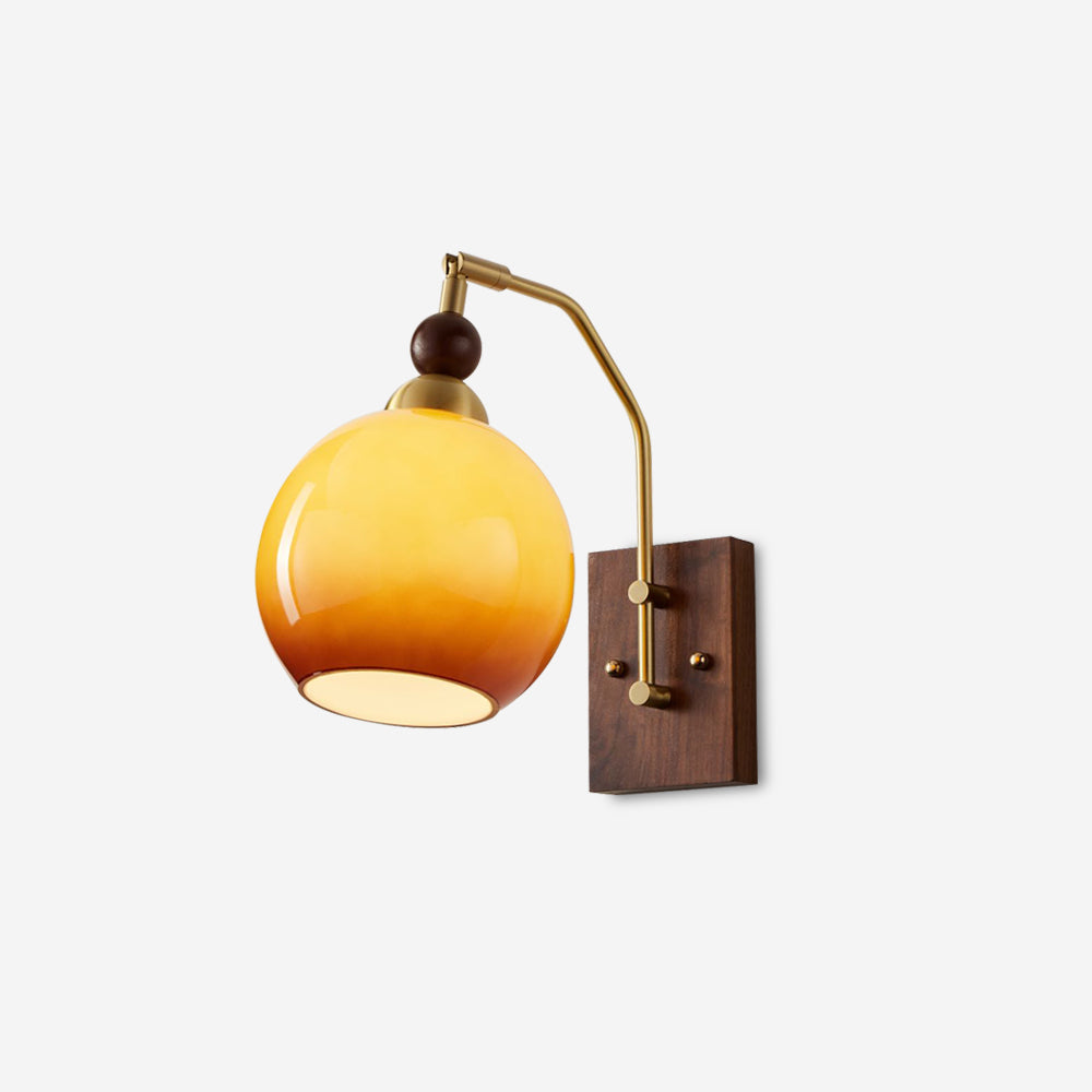 Jovene Amber Glass Wall Lamp - Lamp Copper