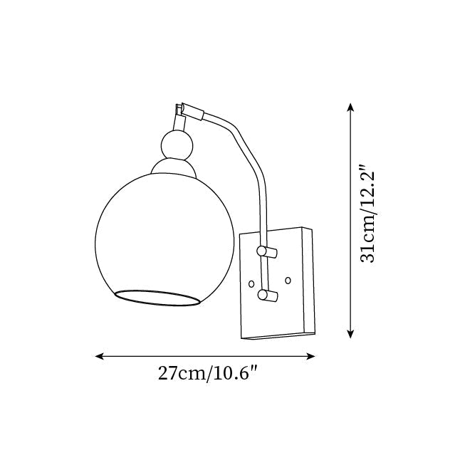 Jovene Amber Glass Wall Lamp - Lamp Copper