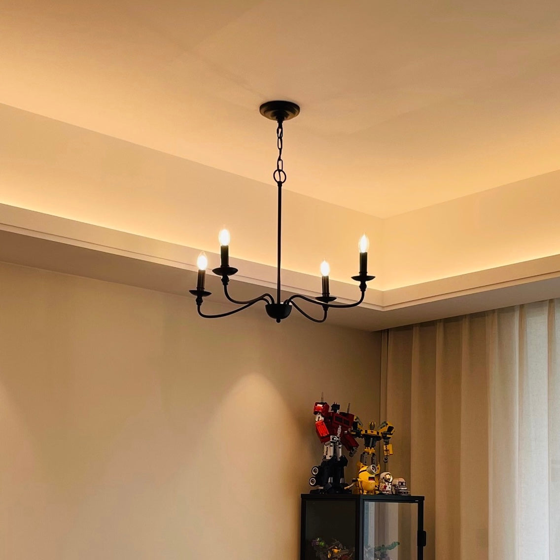 Orix Retro Vintage Candle Metal Chandelier - Lamp Copper