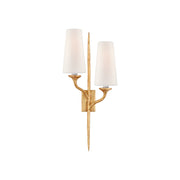 Velirara Vintage Industrial Brass Fabric Wall Lamp - Lamp Copper