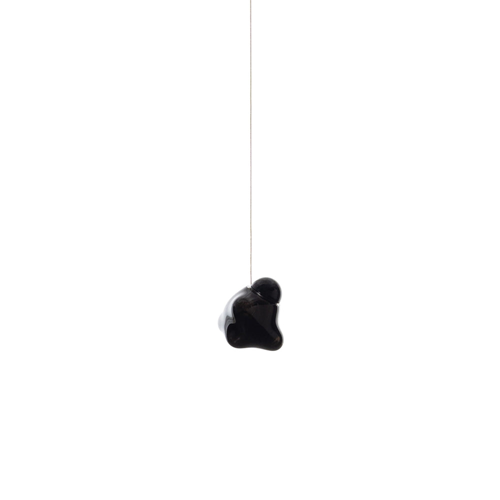 Vasilen Modern Minimalist Ice Pier Black Glass Pendant Lamp - Lamp Copper