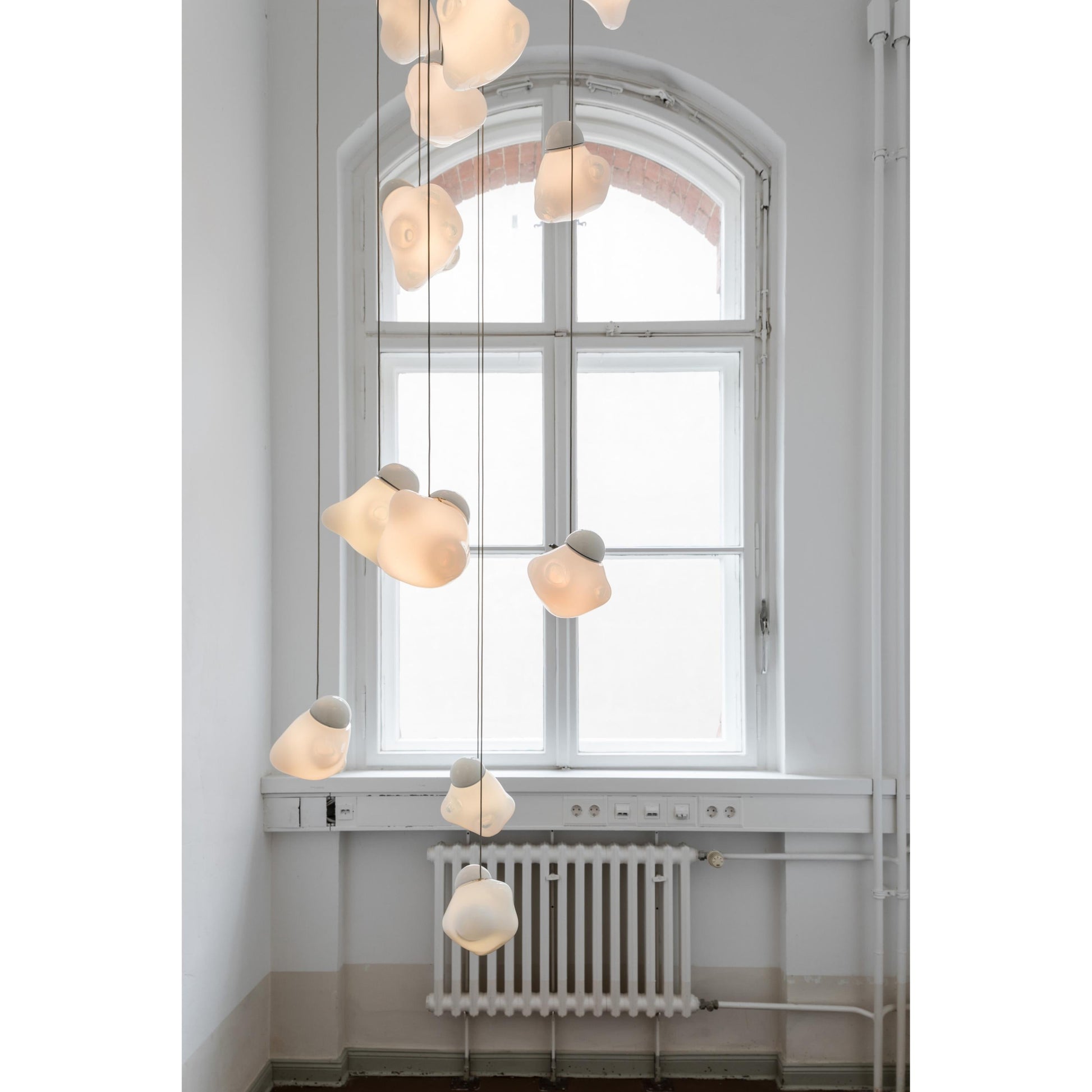 Vasilen Modern Minimalist Ice Pier Black Glass Pendant Lamp - Lamp Copper