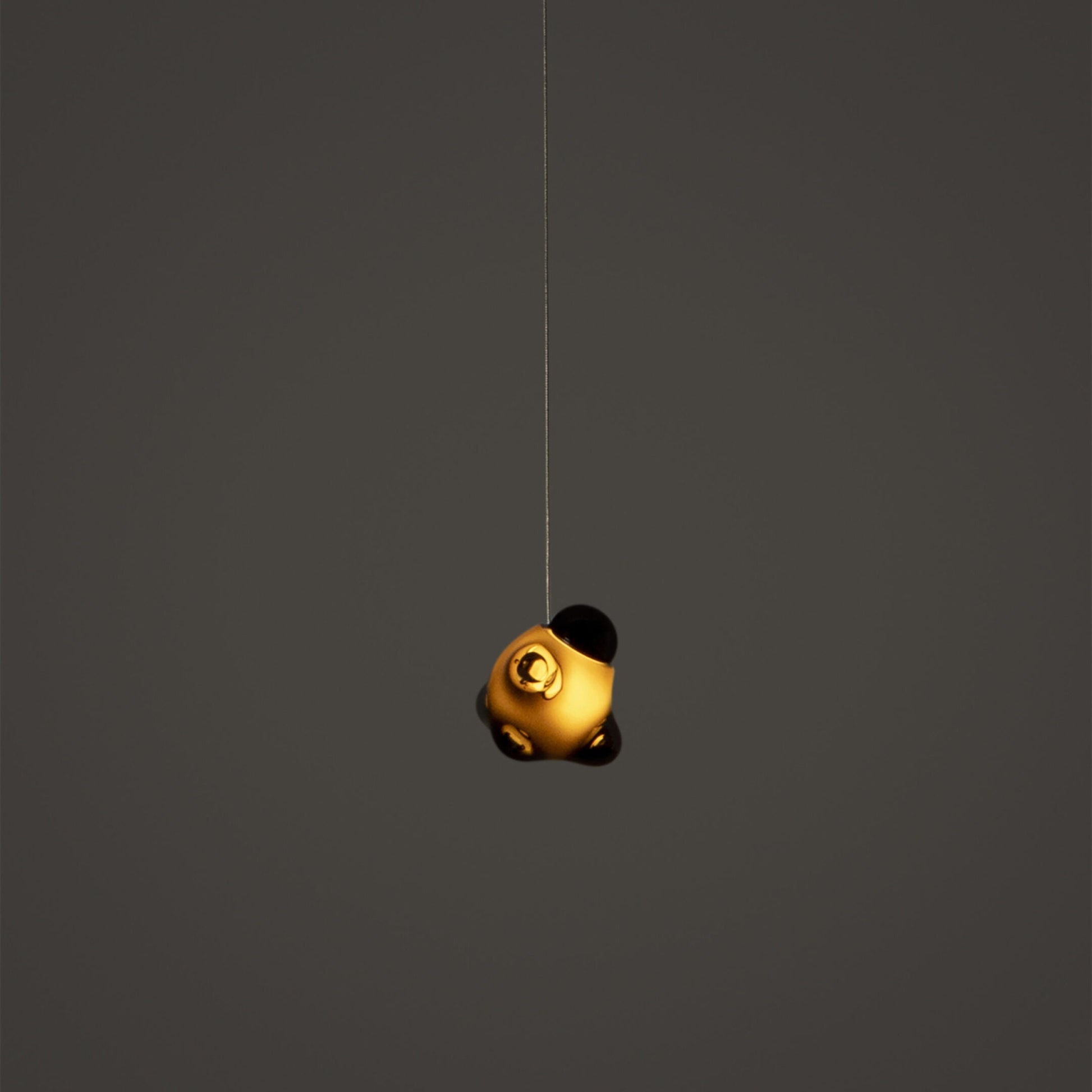 Vasilen Modern Minimalist Ice Pier Black Glass Pendant Lamp - Lamp Copper