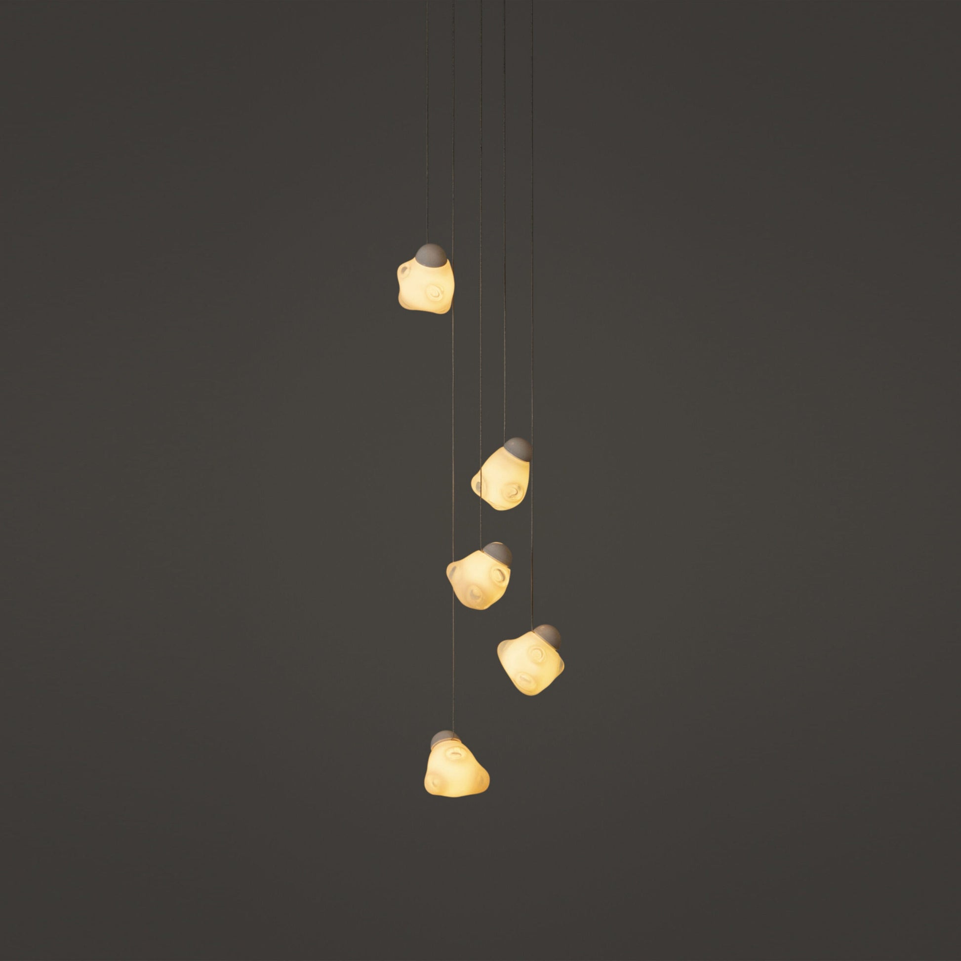 Vasilen Modern Minimalist Ice Pier Black Glass Pendant Lamp - Lamp Copper