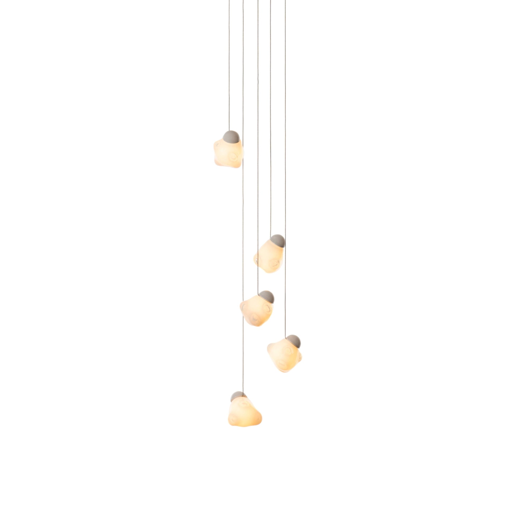 Vasilen Modern Minimalist Ice Pier Black Glass Pendant Lamp - Lamp Copper