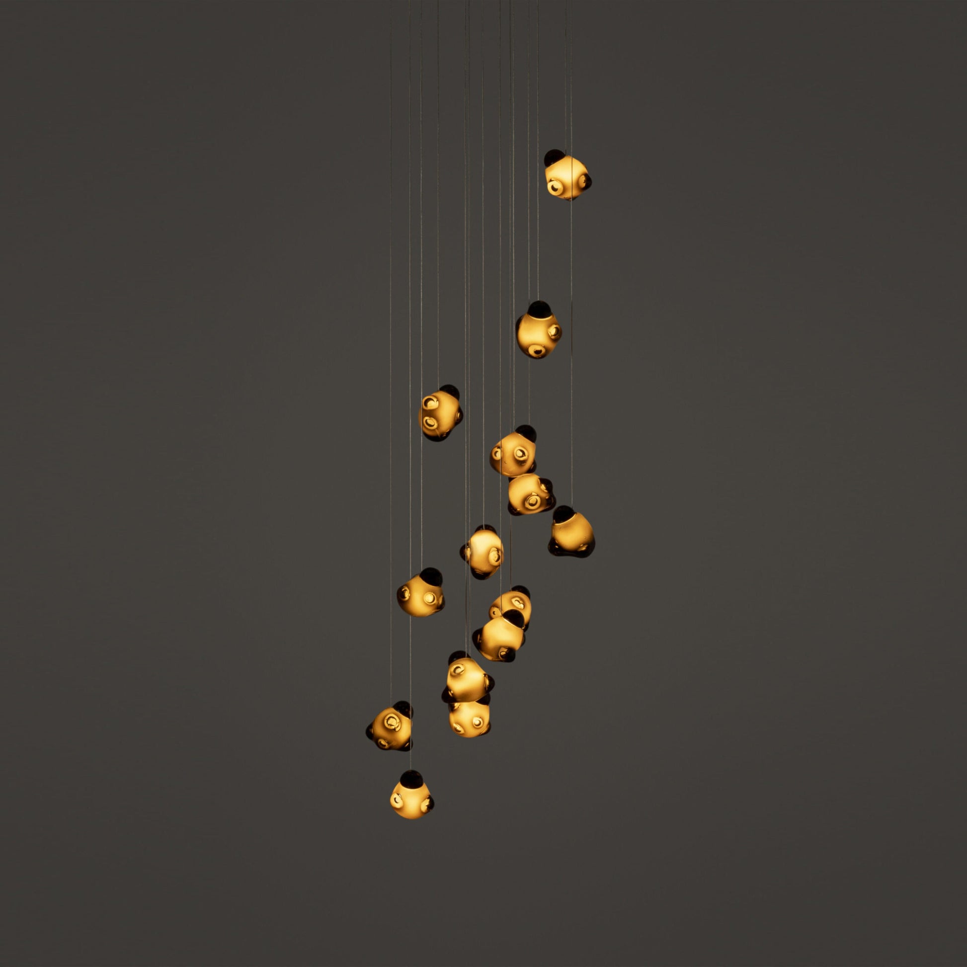 Vasilen Modern Minimalist Ice Pier Black Glass Pendant Lamp - Lamp Copper