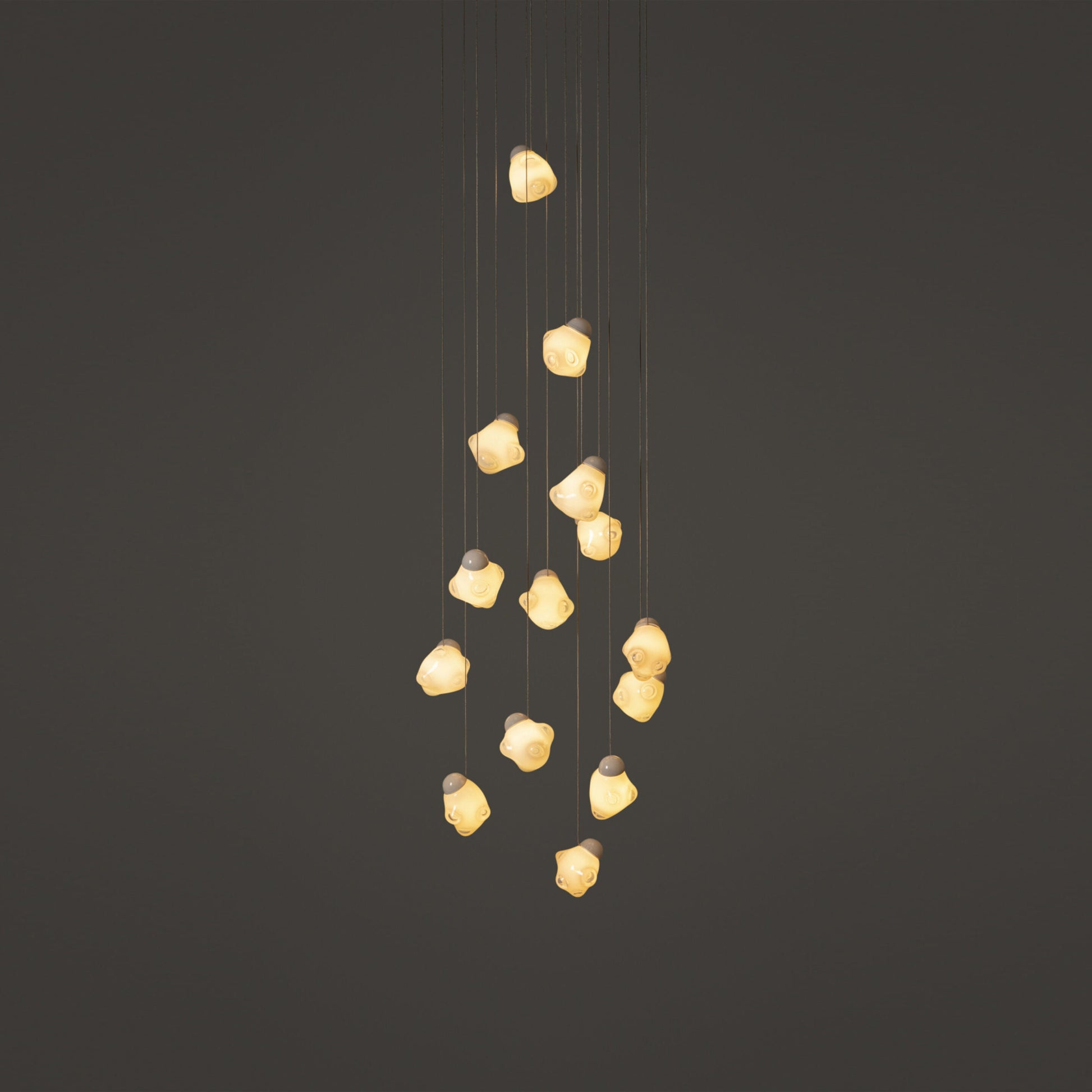 Vasilen Modern Minimalist Ice Pier Black Glass Pendant Lamp - Lamp Copper