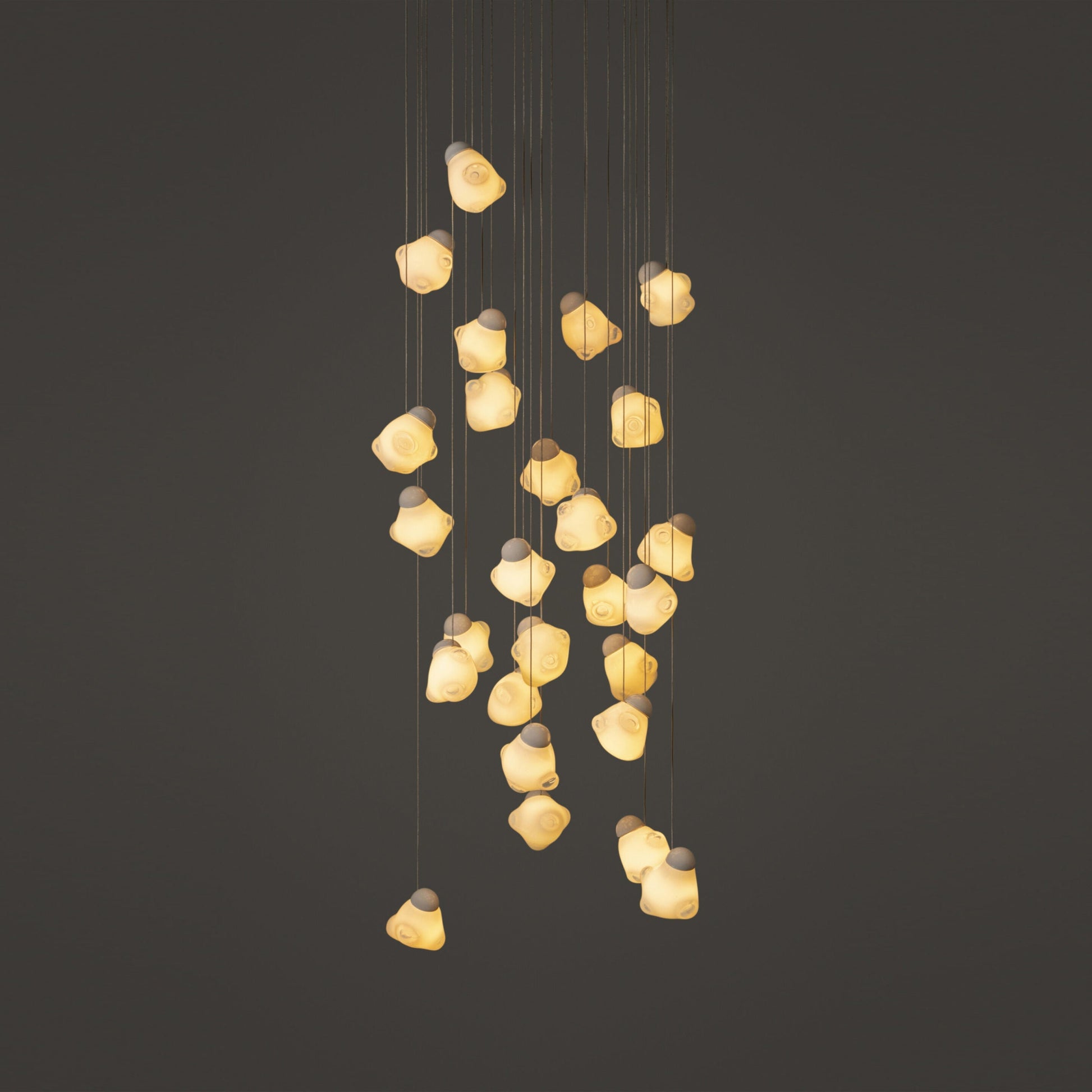 Vasilen Modern Minimalist Ice Pier Black Glass Pendant Lamp - Lamp Copper
