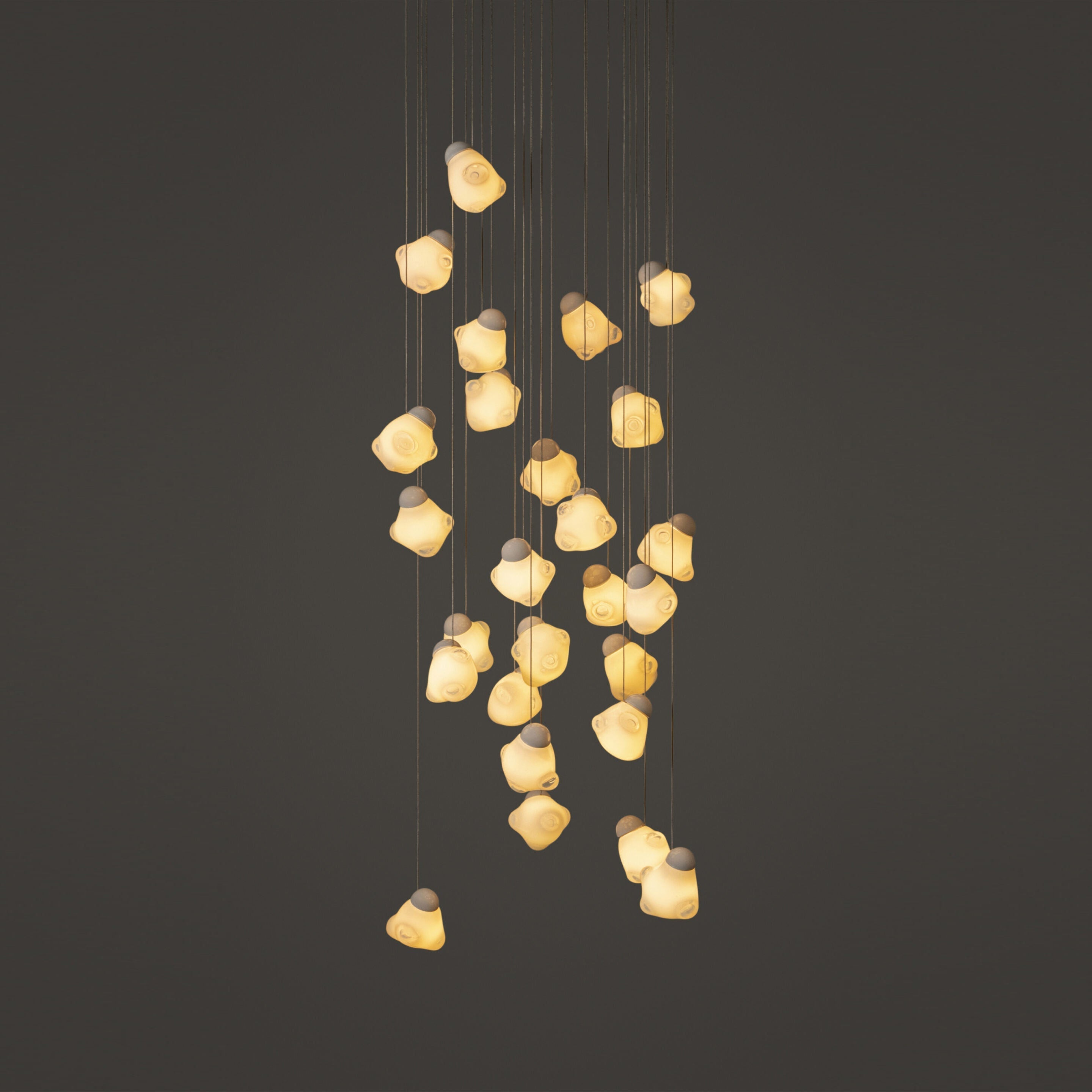 Vasilen Modern Minimalist Ice Pier Black Glass Pendant Lamp - Lamp Copper