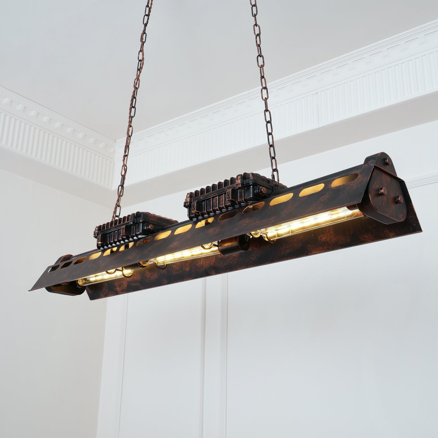 Noah Chandelier Industrial Steampunk - Lamp Copper