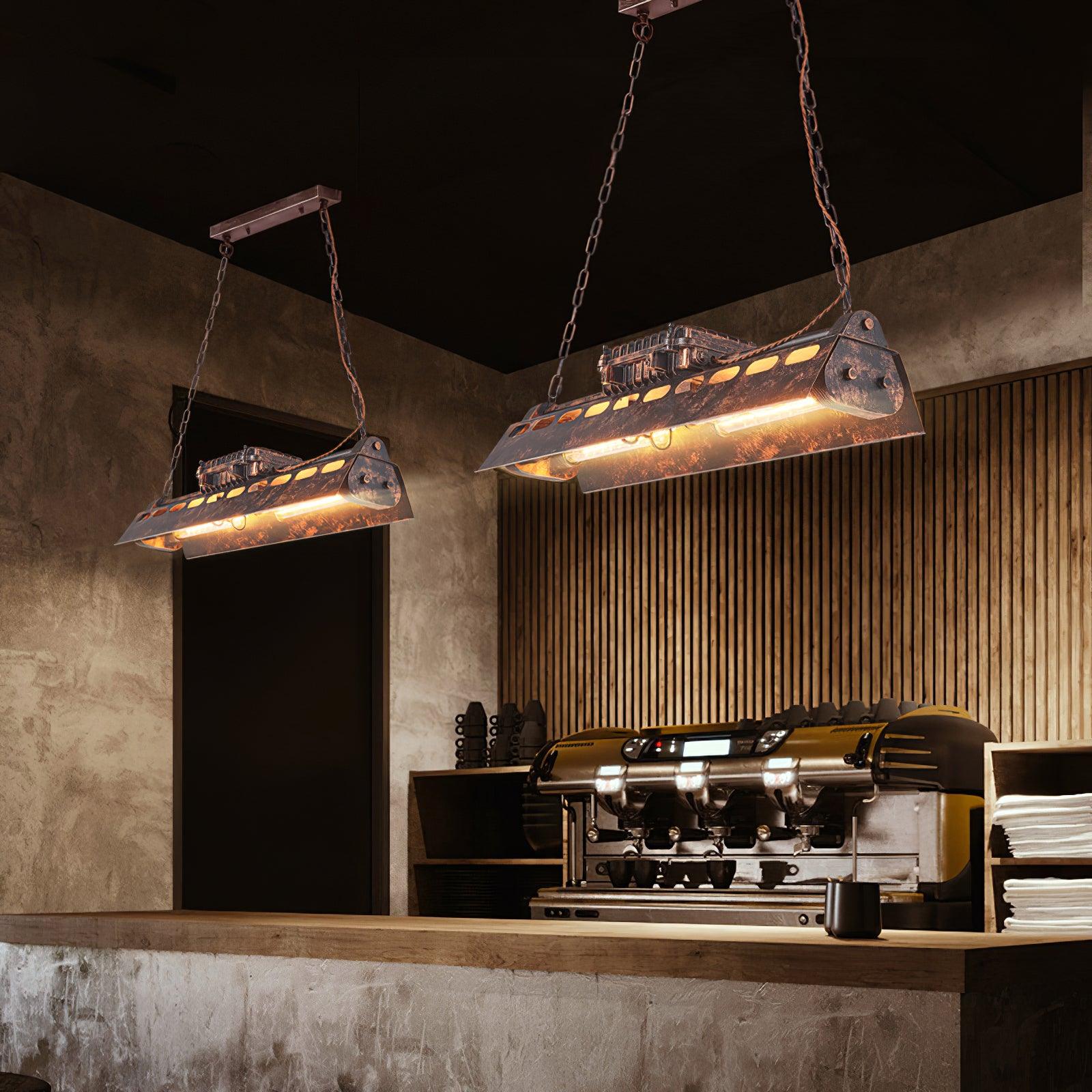 Noah Chandelier Industrial Steampunk - Lamp Copper