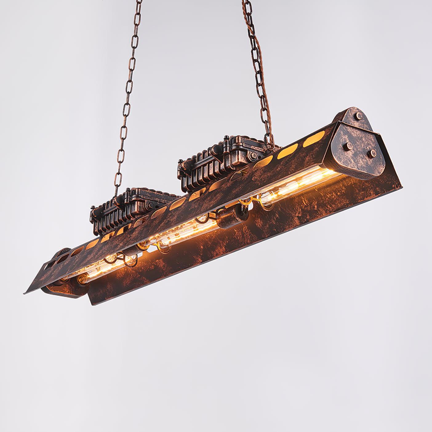 Noah Chandelier Industrial Steampunk - Lamp Copper