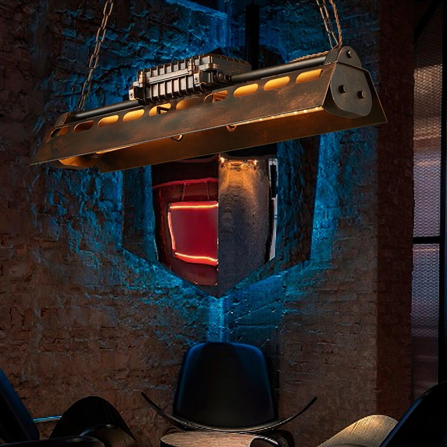 Noah Chandelier Industrial Steampunk - Lamp Copper