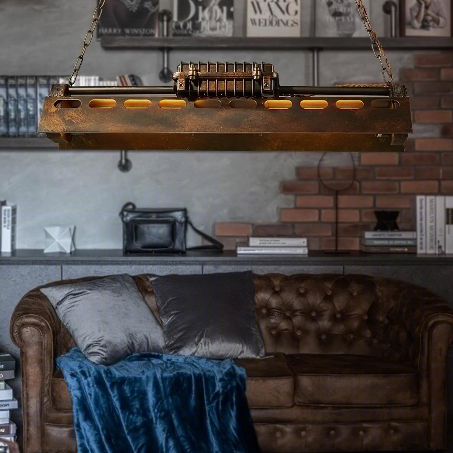 Noah Chandelier Industrial Steampunk - Lamp Copper