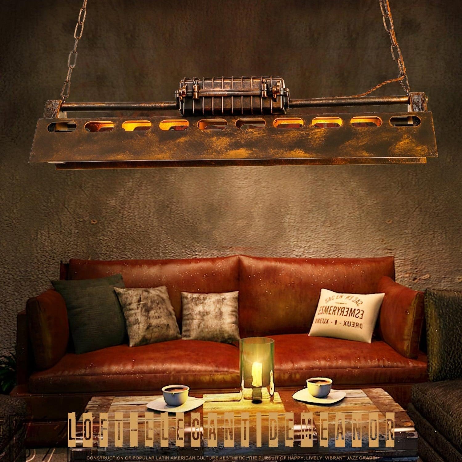Noah Chandelier Industrial Steampunk - Lamp Copper