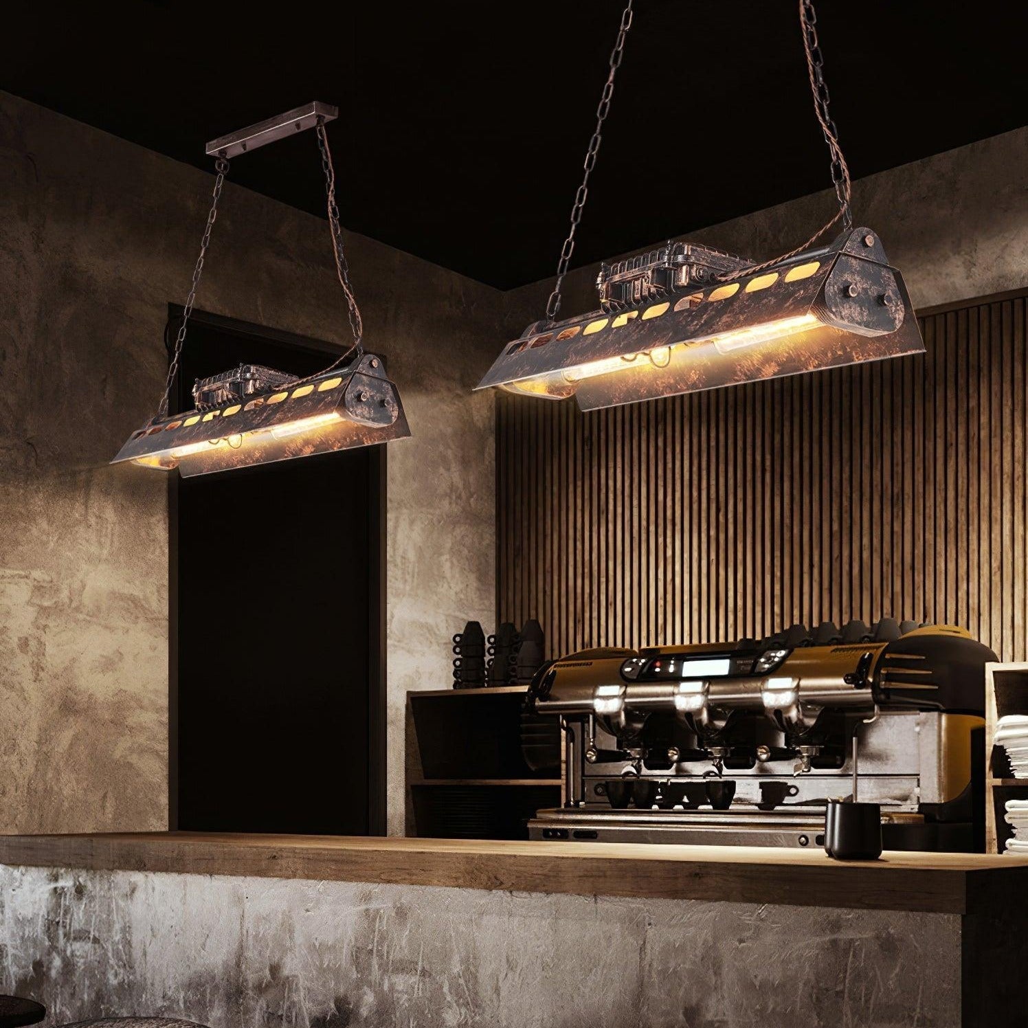 Noah Chandelier Industrial Steampunk - Lamp Copper