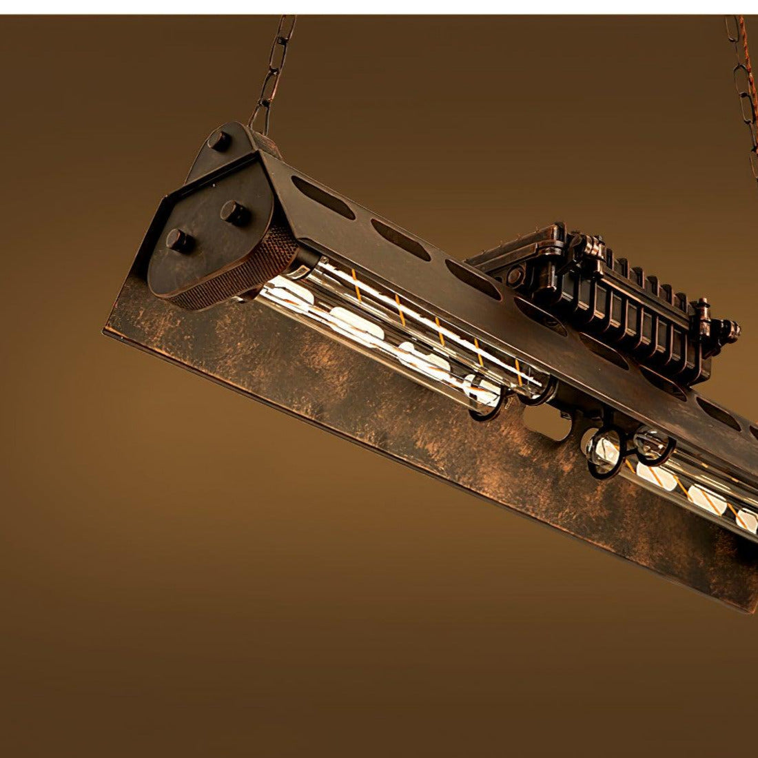 Noah Chandelier Industrial Steampunk - Lamp Copper