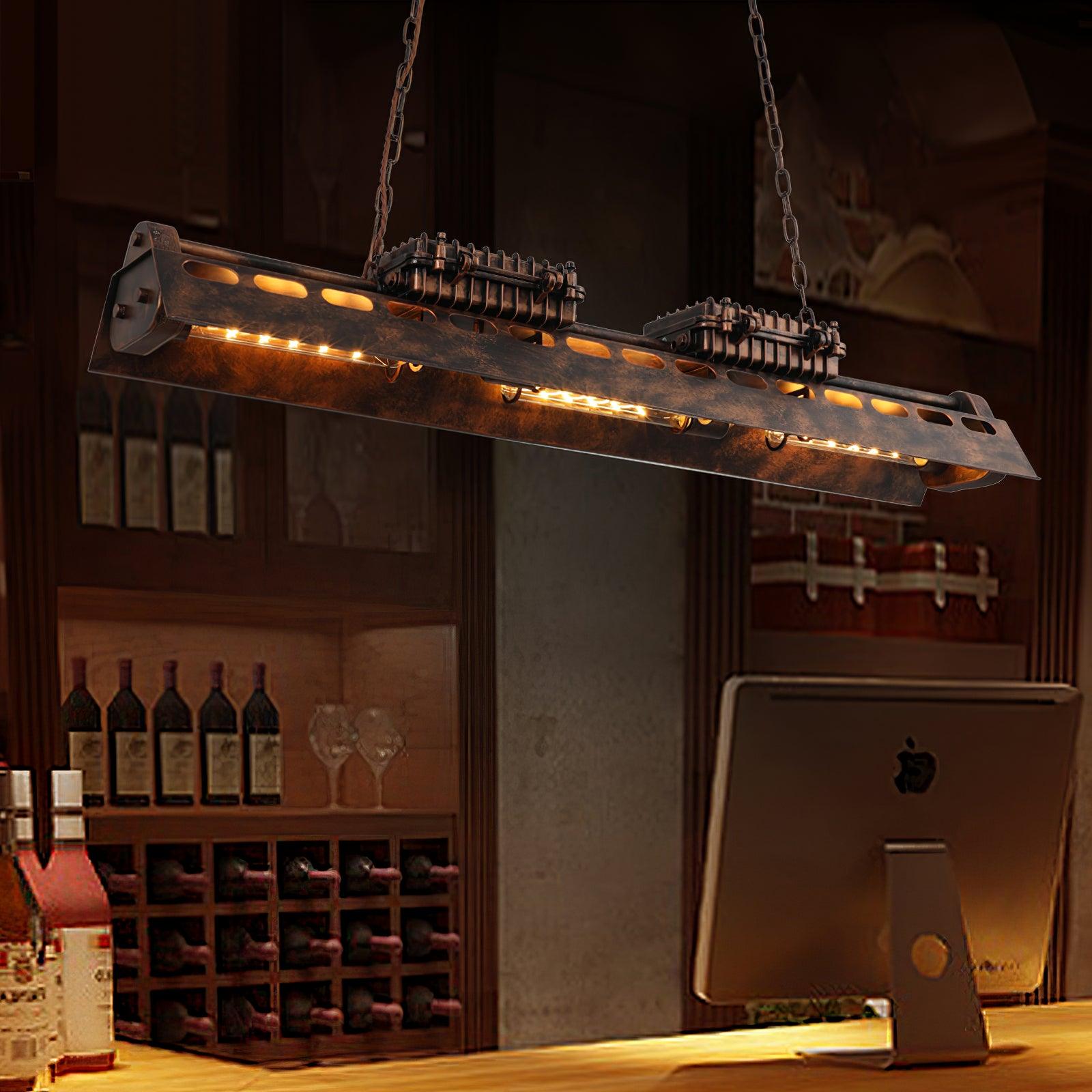 Noah Chandelier Industrial Steampunk - Lamp Copper