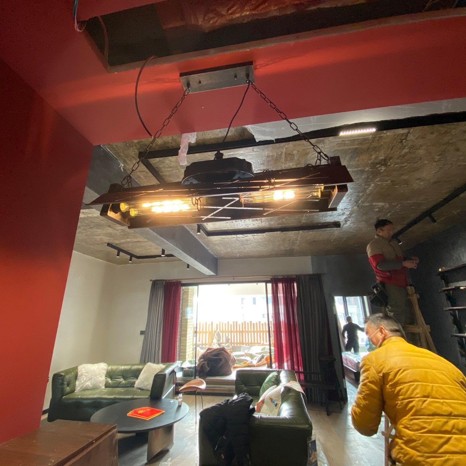 Noah Chandelier Industrial Steampunk - Lamp Copper