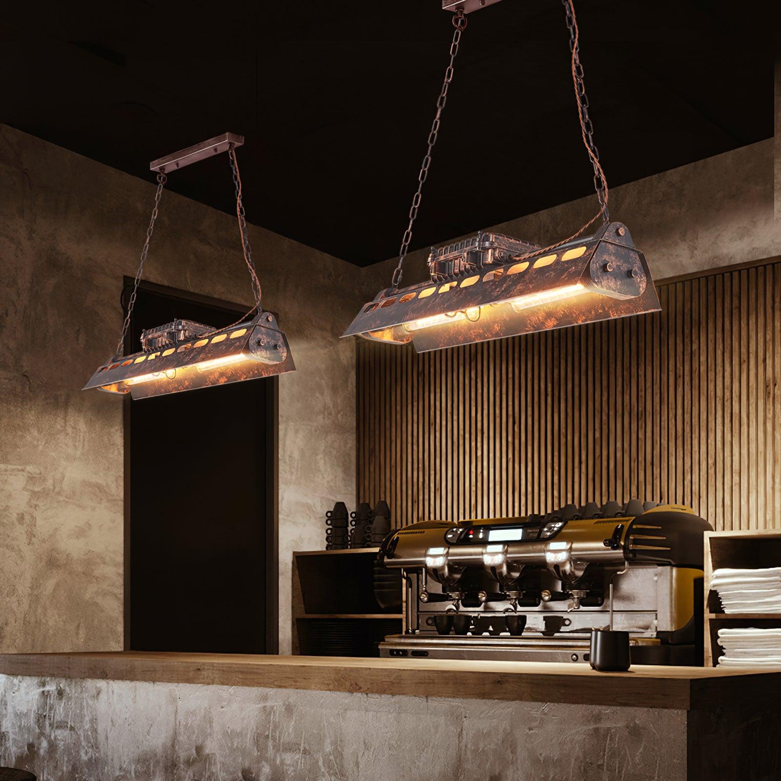 Noah Chandelier Industrial Steampunk - Lamp Copper