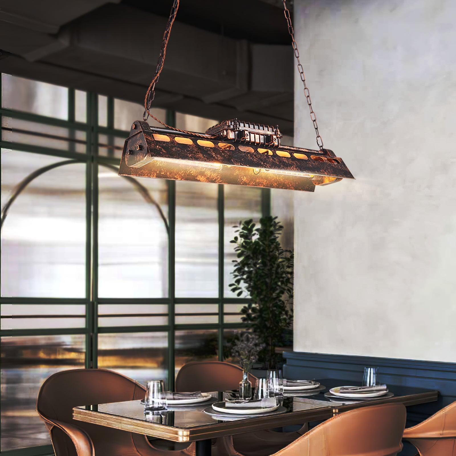 Noah Chandelier Industrial Steampunk - Lamp Copper