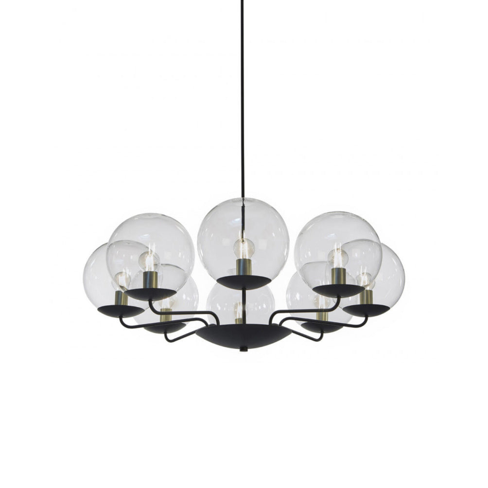 Calaeor Premium Elegance Glass Metal Chandelier - Lamp Copper