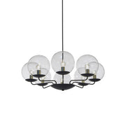 Calaeor Premium Elegance Glass Metal Chandelier - Lamp Copper