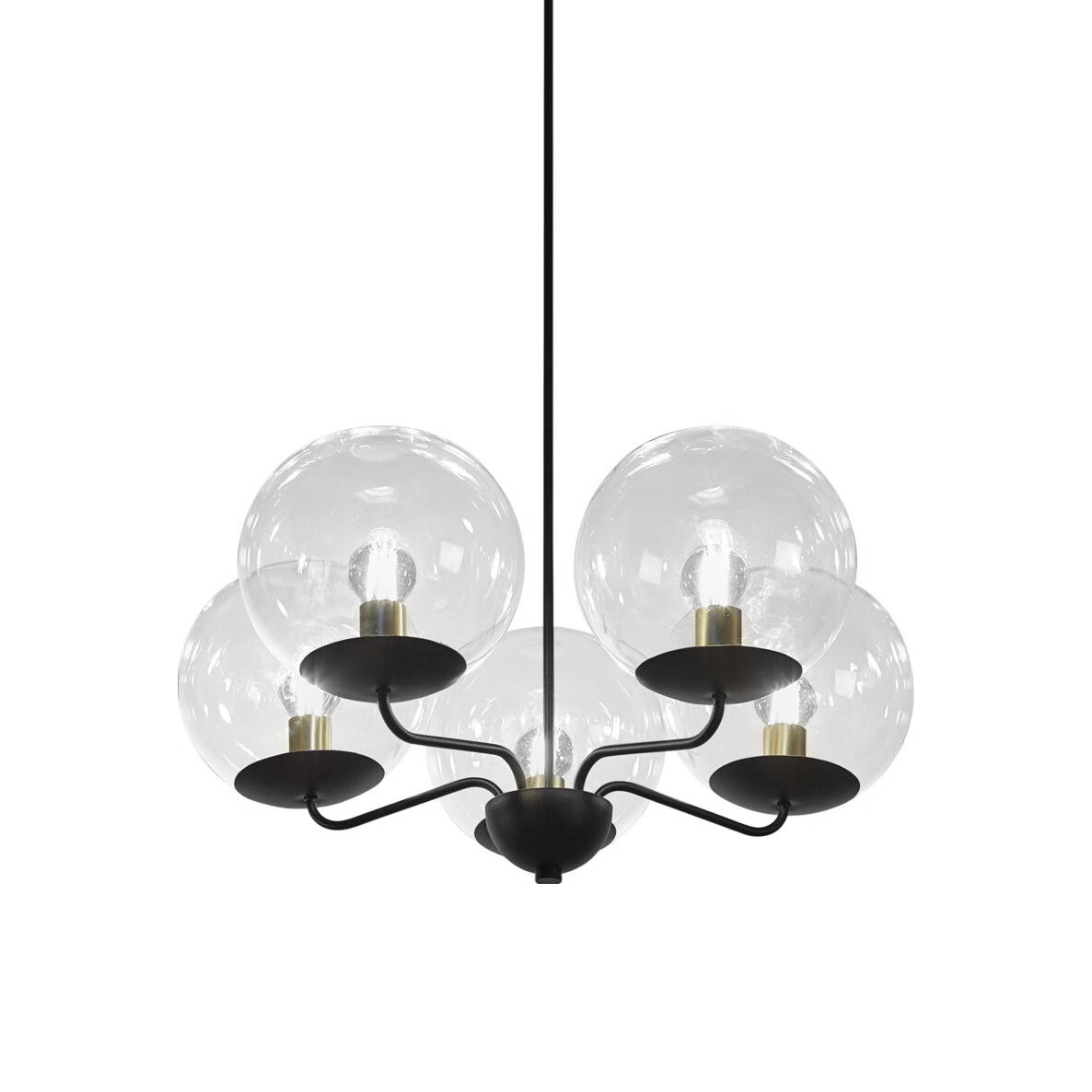 Calaeor Premium Elegance Glass Metal Chandelier - Lamp Copper