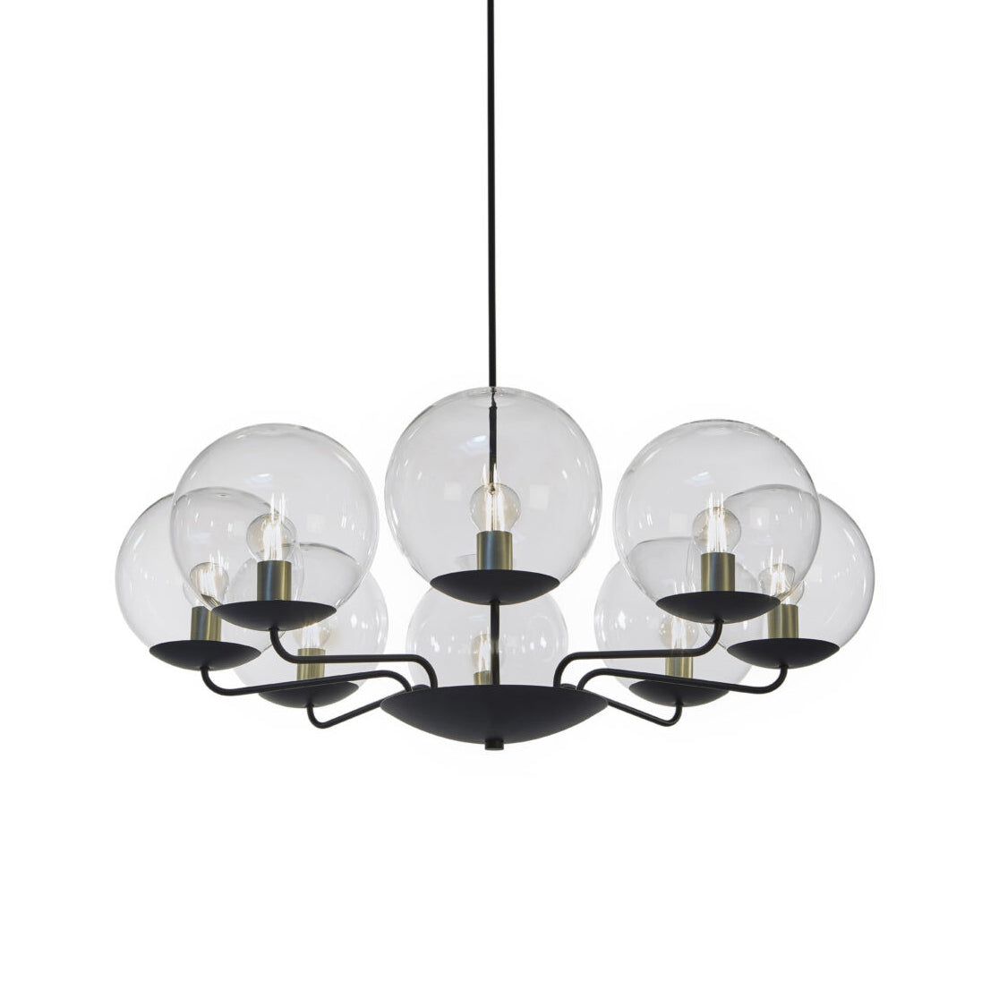 Calaeor Premium Elegance Glass Metal Chandelier - Lamp Copper