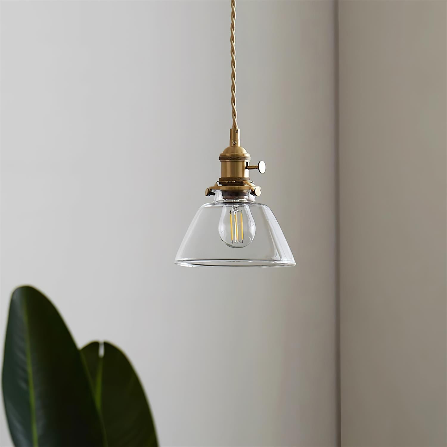 Glint Clear Glass Pendant Light - Lamp Copper