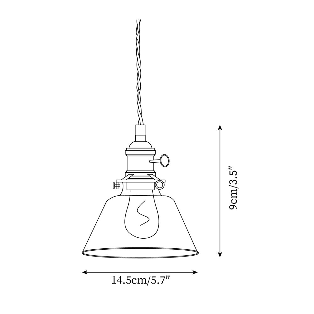 Glint Clear Glass Pendant Light - Lamp Copper