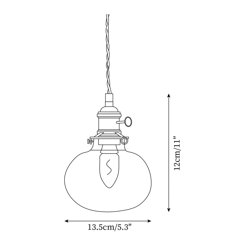 Glint Clear Glass Pendant Light - Lamp Copper