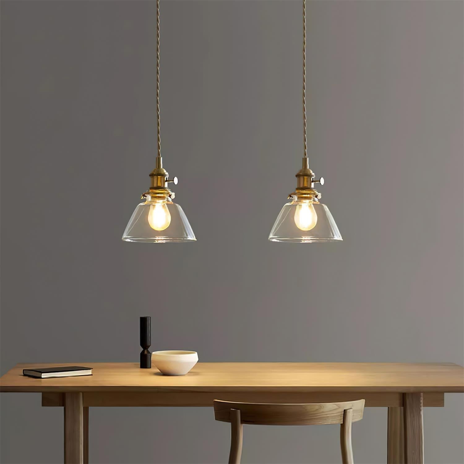 Glint Clear Glass Pendant Light - Lamp Copper