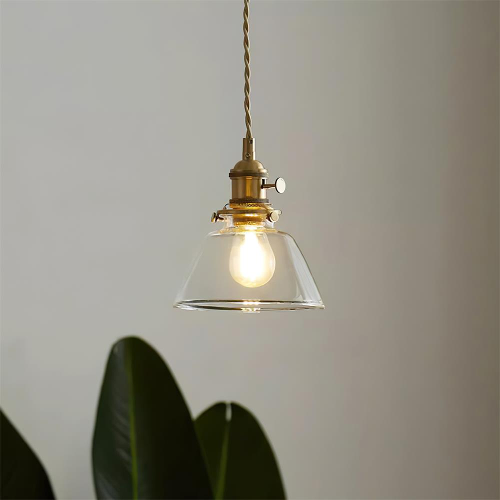 Glint Clear Glass Pendant Light - Lamp Copper