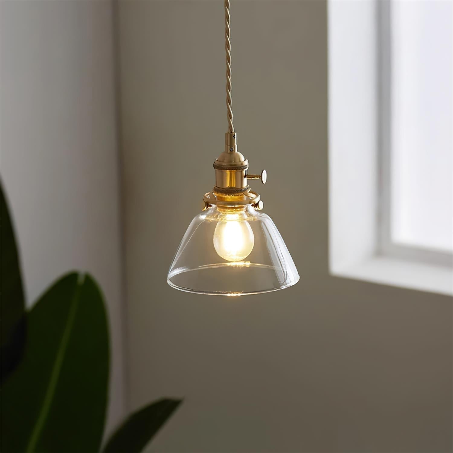 Glint Clear Glass Pendant Light - Lamp Copper