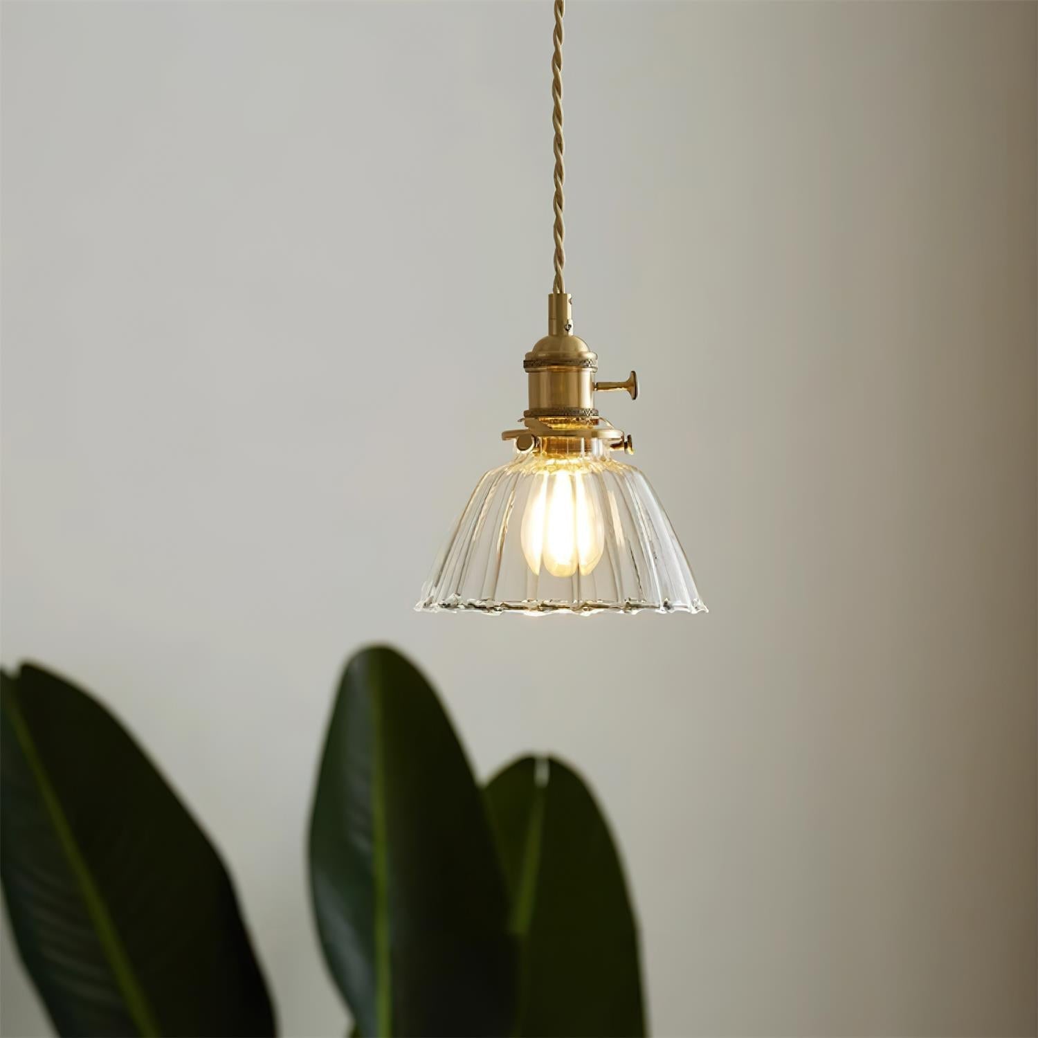 Glint Clear Glass Pendant Light - Lamp Copper