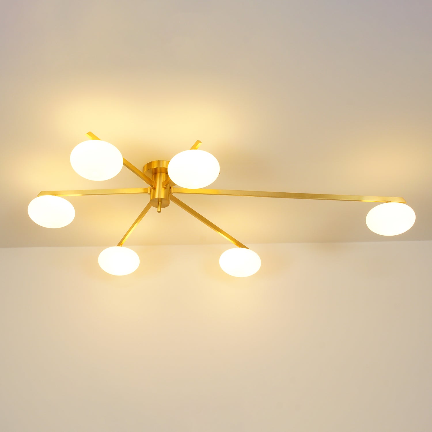 Jania Modern Glass Black Ceiling Light - Lamp Copper