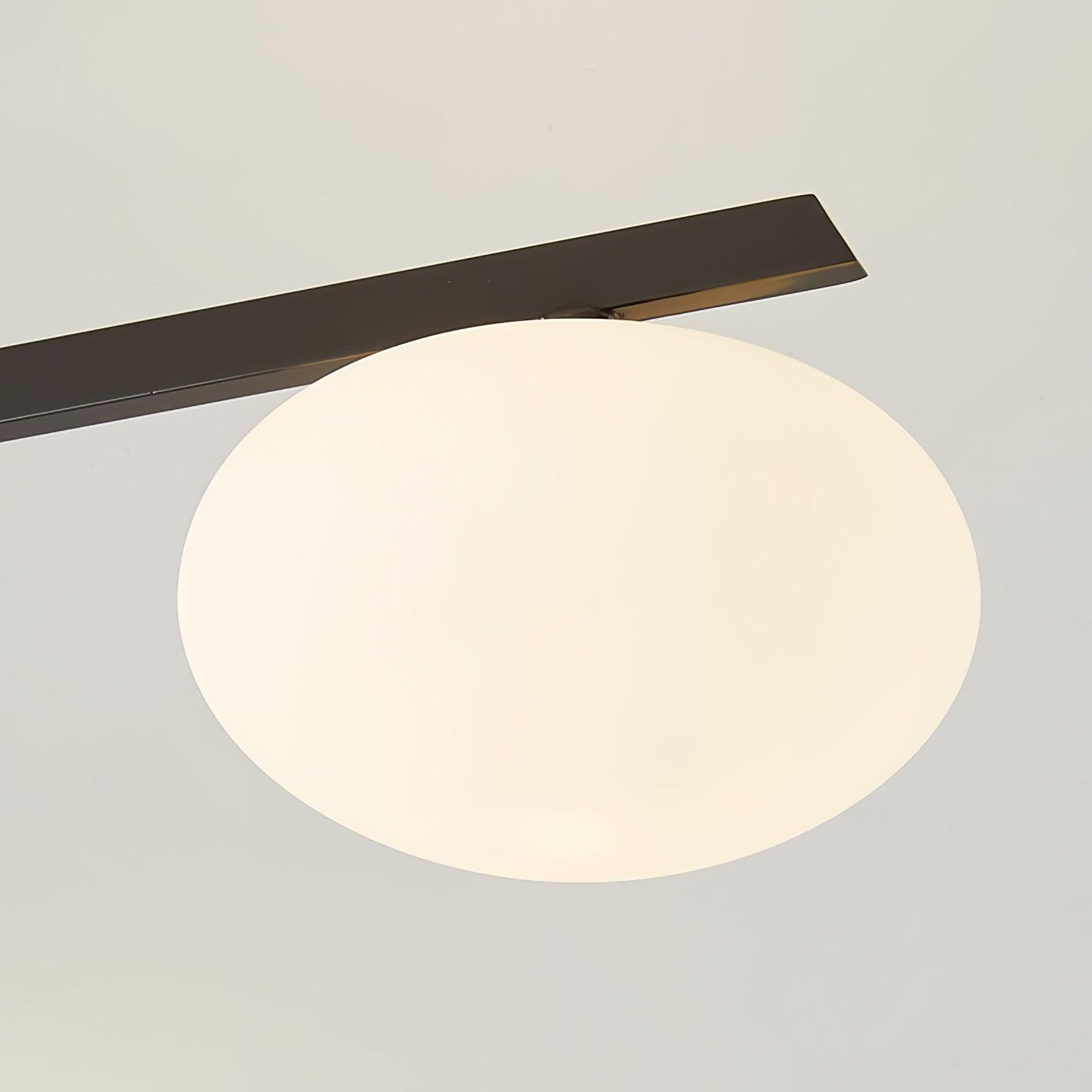 Jania Modern Glass Black Ceiling Light - Lamp Copper