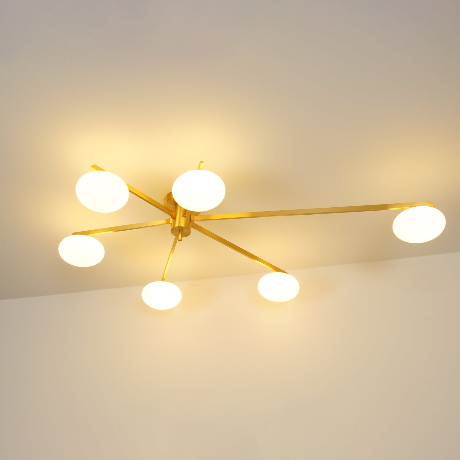 Jania Modern Glass Black Ceiling Light - Lamp Copper