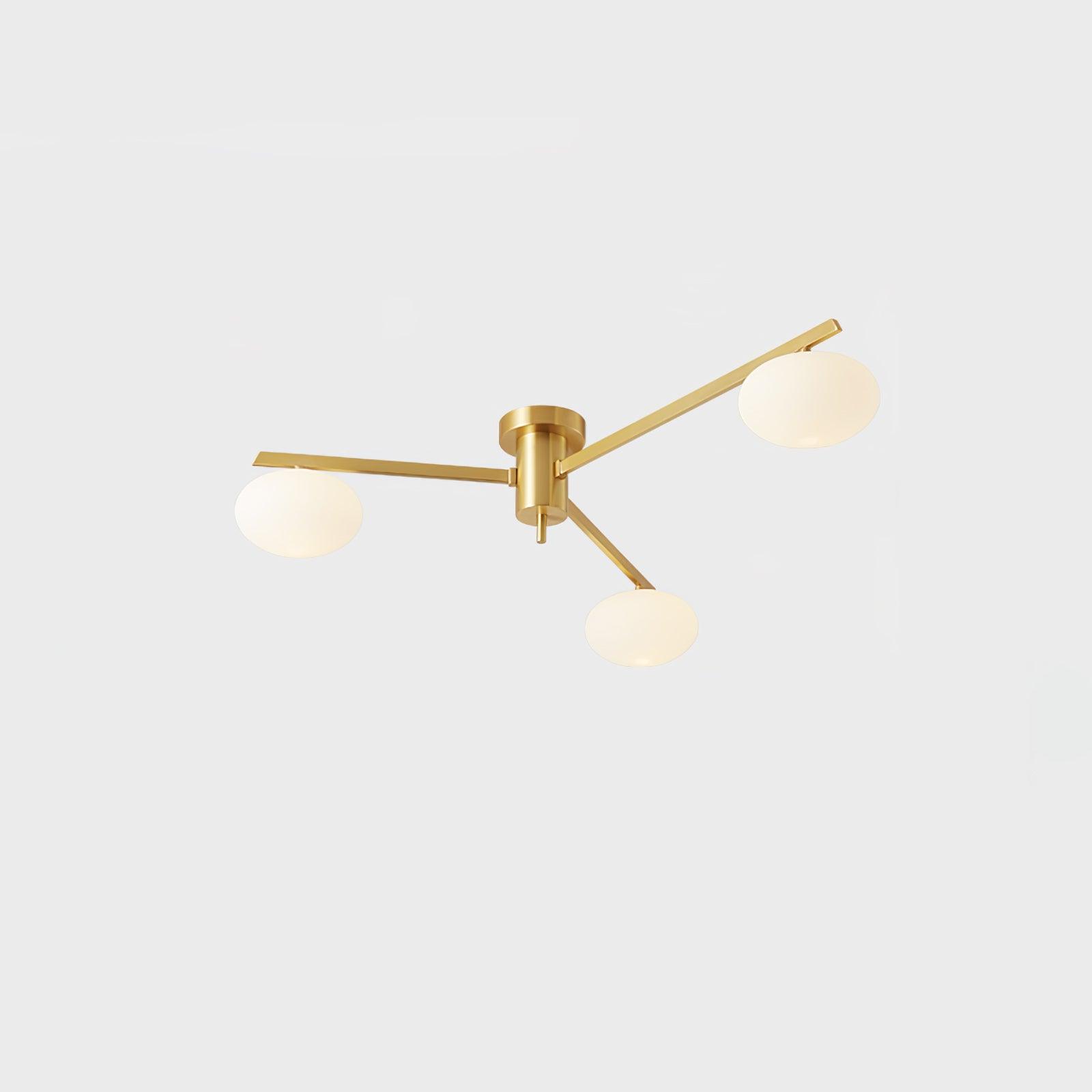 Jania Modern Glass Black Ceiling Light - Lamp Copper