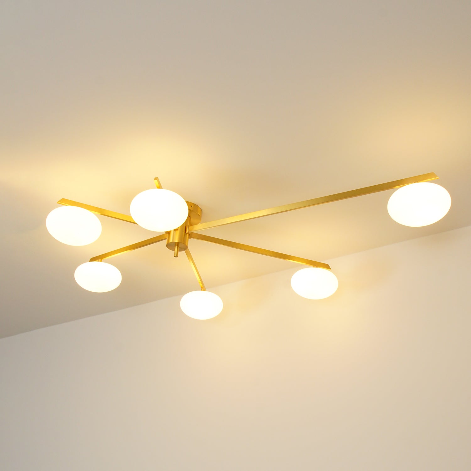 Jania Modern Glass Black Ceiling Light - Lamp Copper