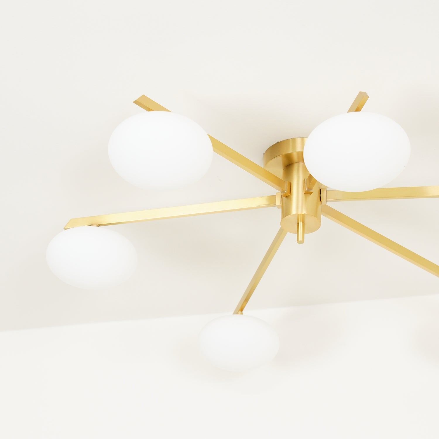 Jania Modern Glass Black Ceiling Light - Lamp Copper