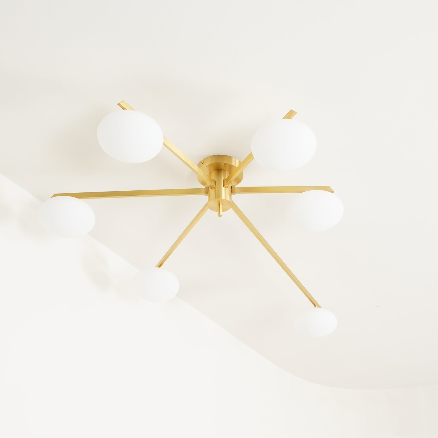 Jania Modern Glass Black Ceiling Light - Lamp Copper