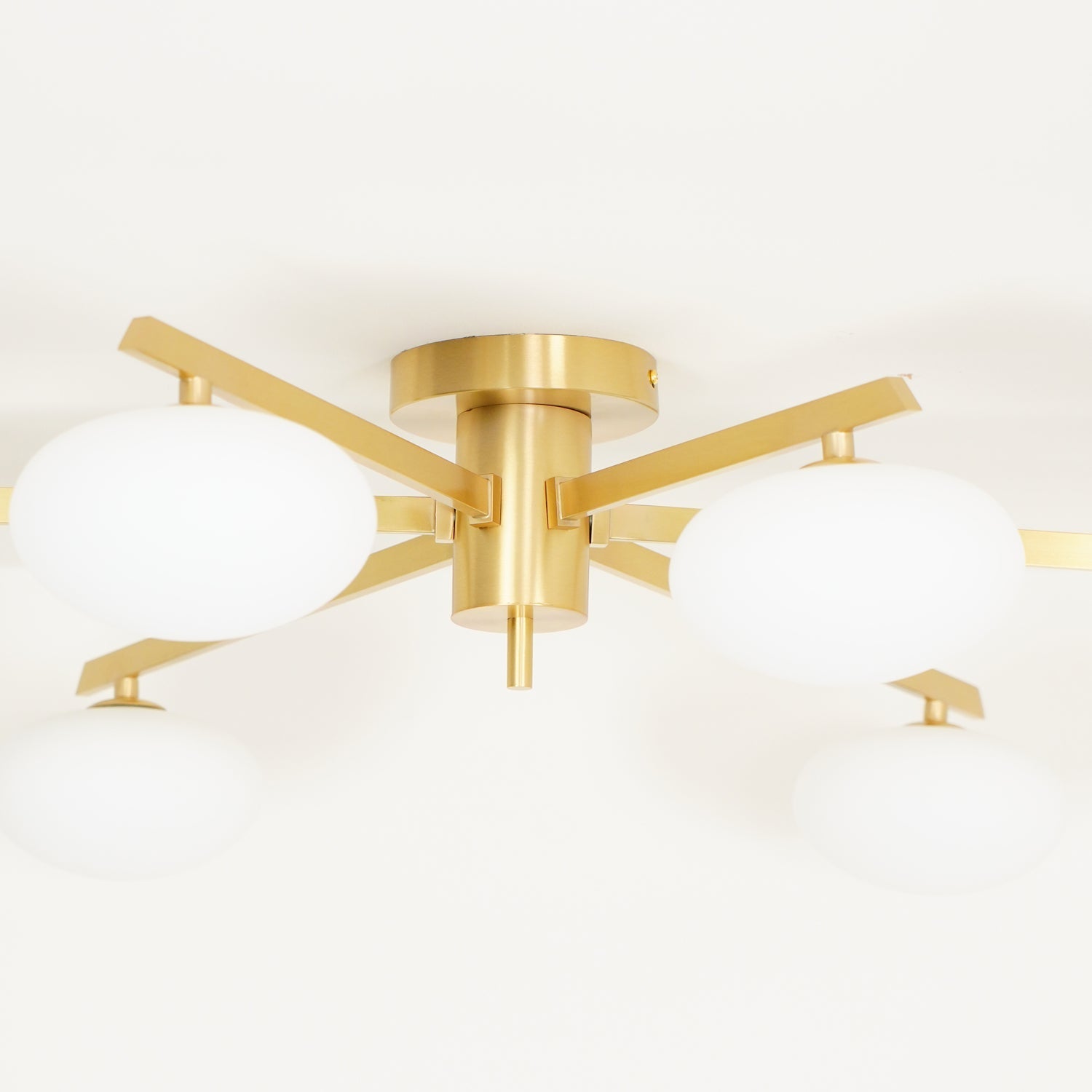 Jania Modern Glass Black Ceiling Light - Lamp Copper