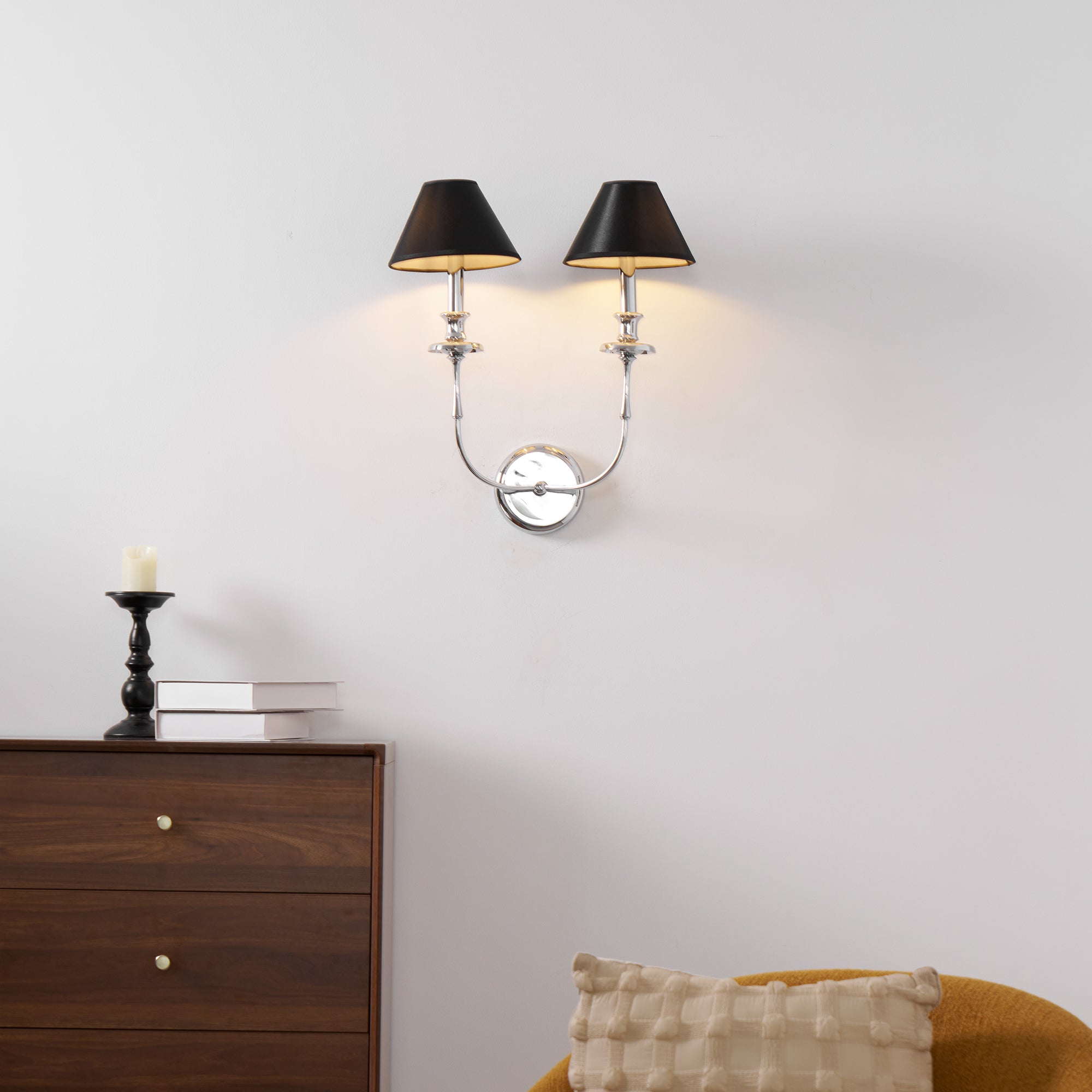 Vedoror Vintage Industrial Brass Fabric Wall Lamp - Lamp Copper