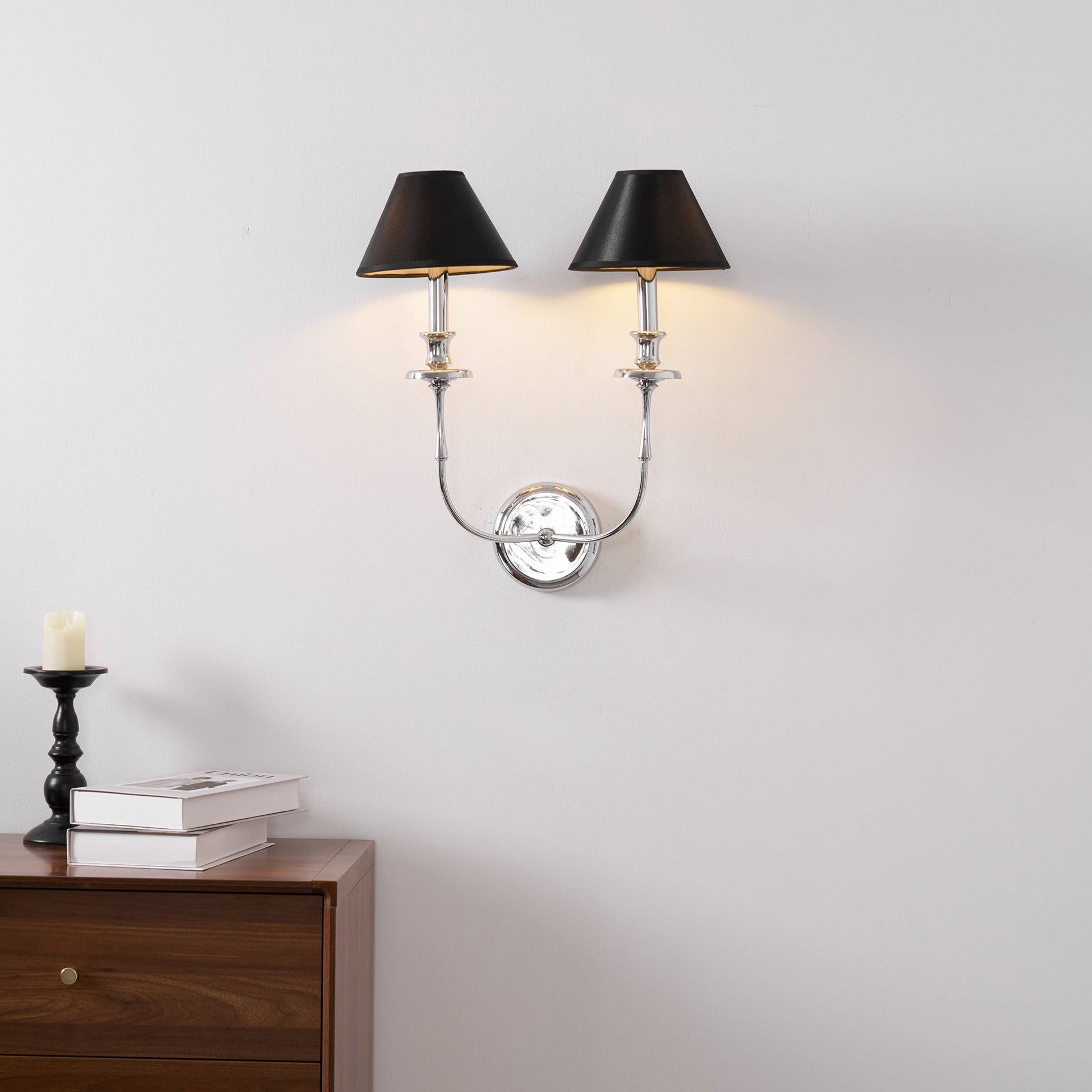 Vedoror Vintage Industrial Brass Fabric Wall Lamp - Lamp Copper