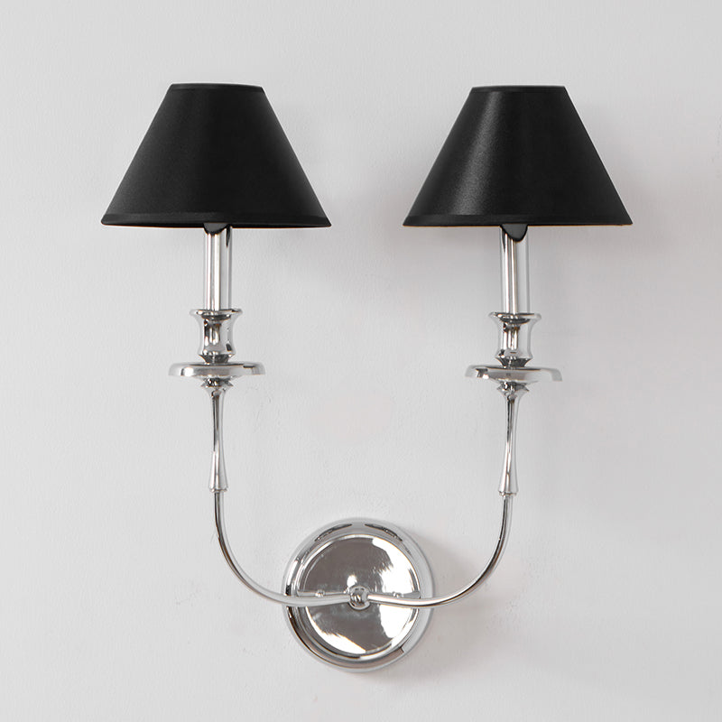 Vedoror Vintage Industrial Brass Fabric Wall Lamp - Lamp Copper