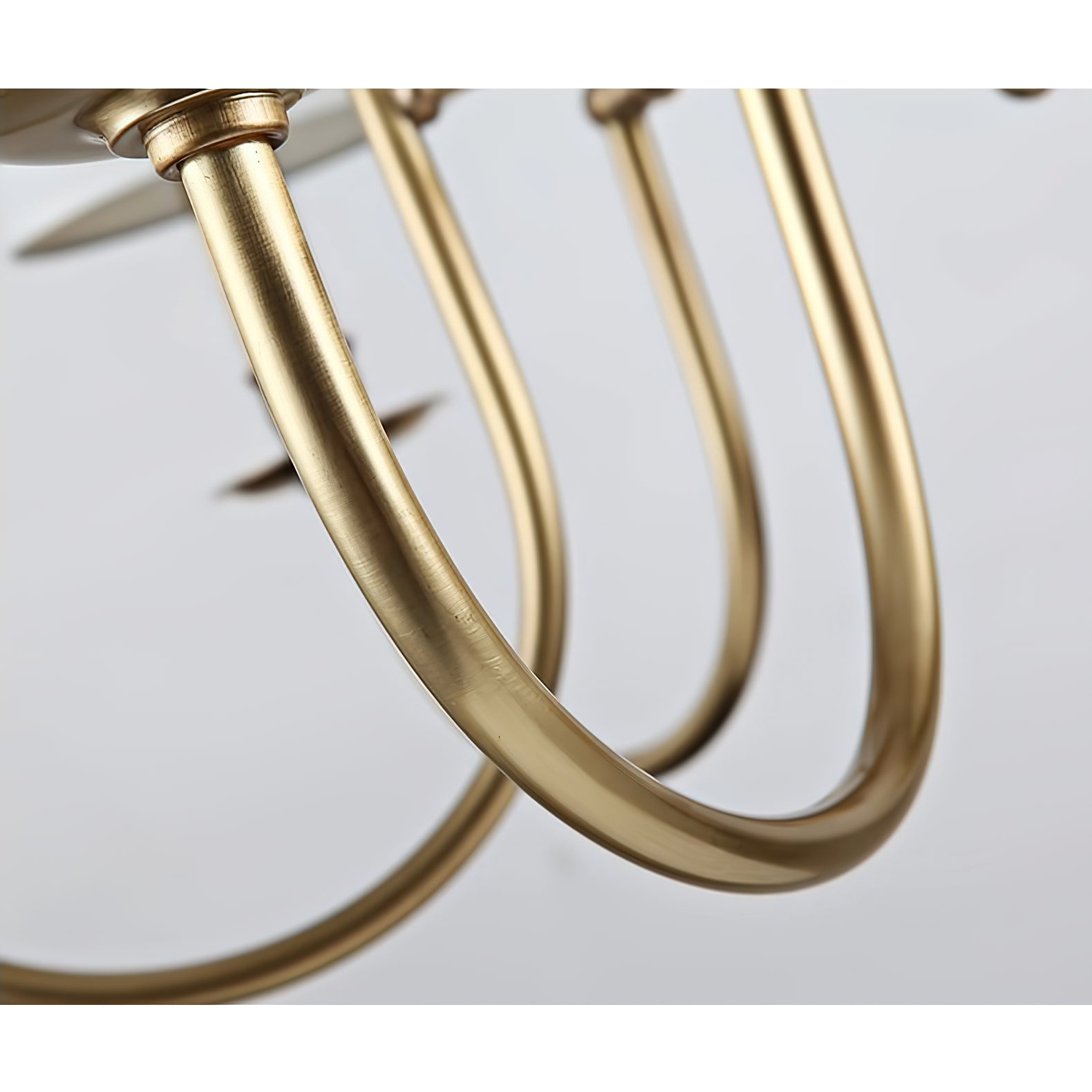 Vilorira Vintage Brass Fabric Chandelier - Lamp Copper