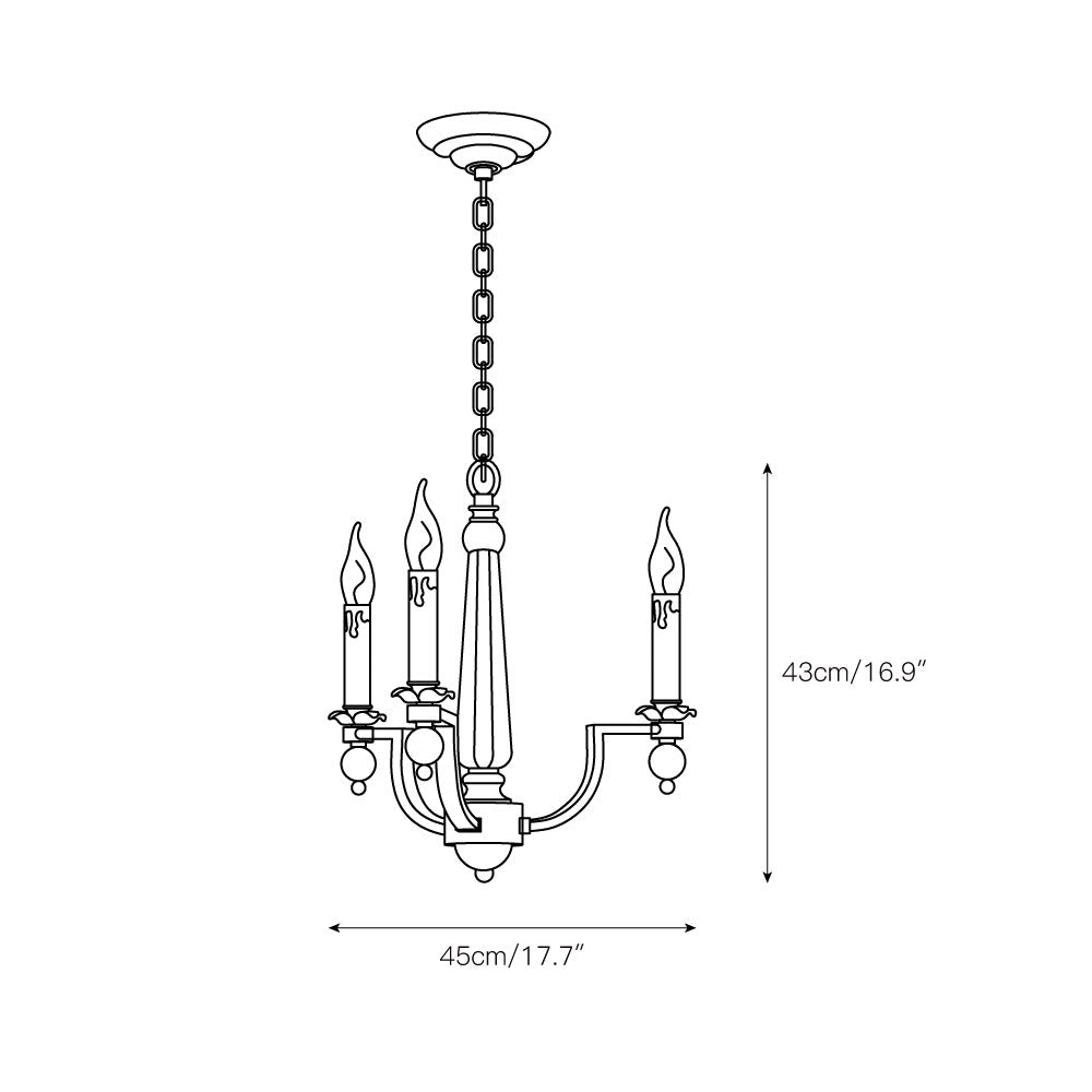 Vorinor Vintage Industrial Metal Chandelier - Lamp Copper